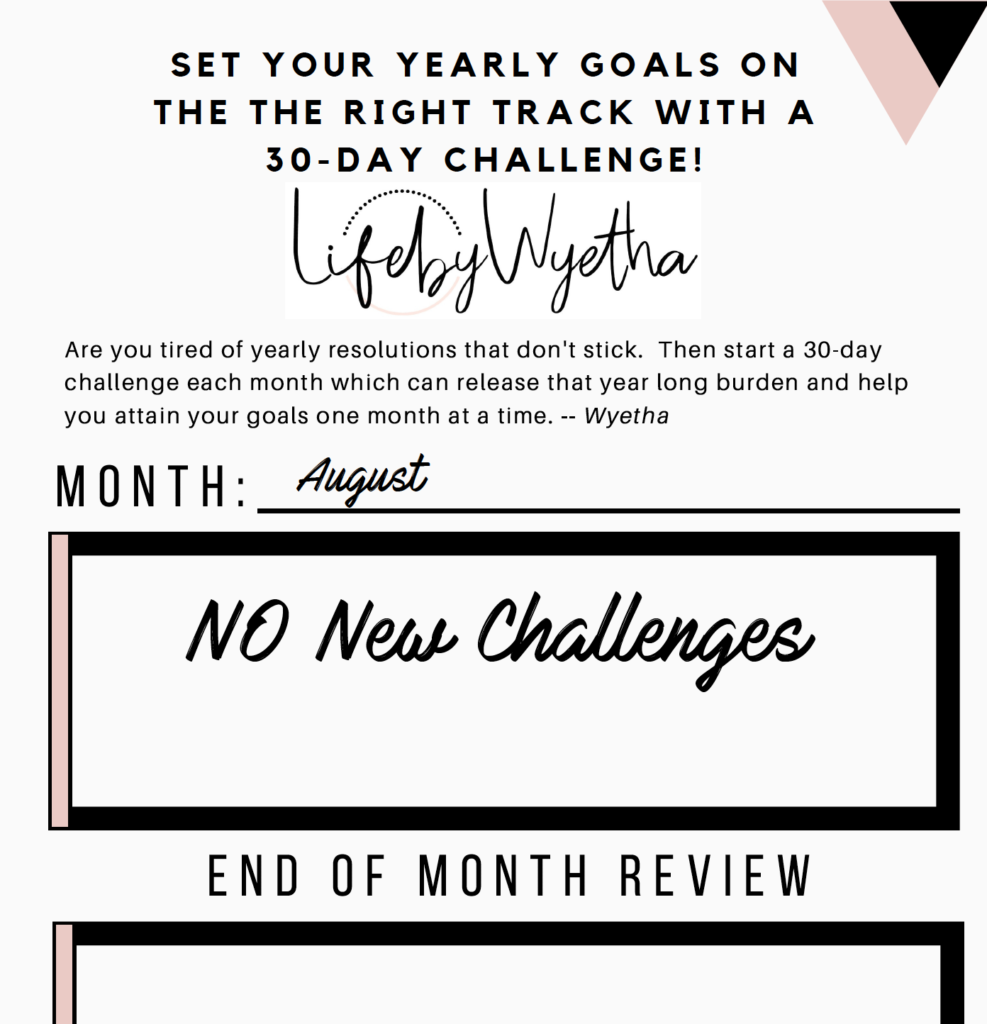 30-Day Challenge Printable