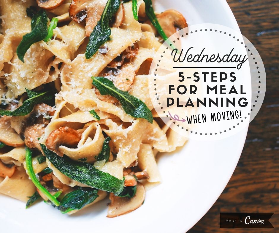 Wednesday:  5-Steps for Meal Planning When Moving