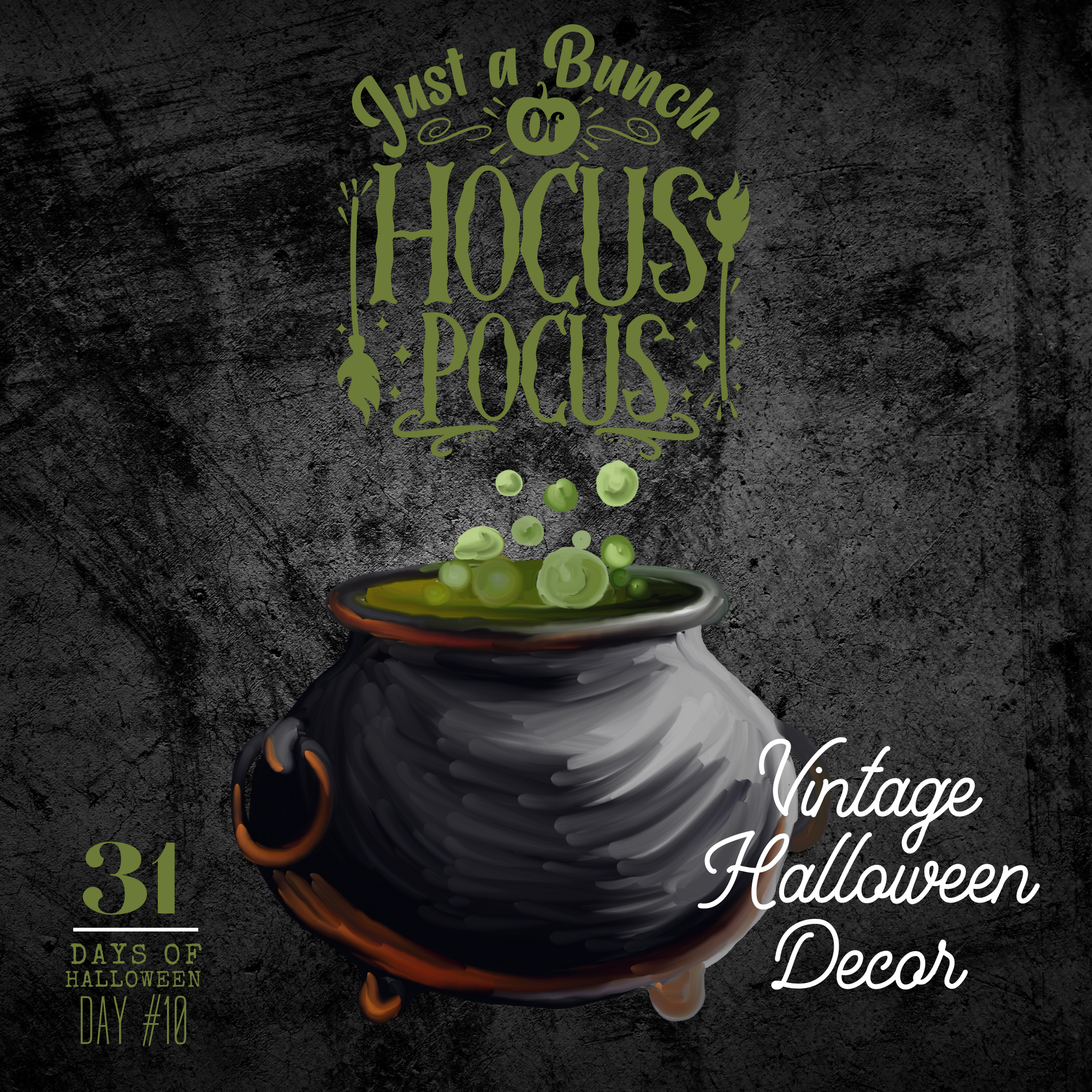 31 Days of Halloween: Day #10 …Hocus Pocus Vintage Halloween Decor