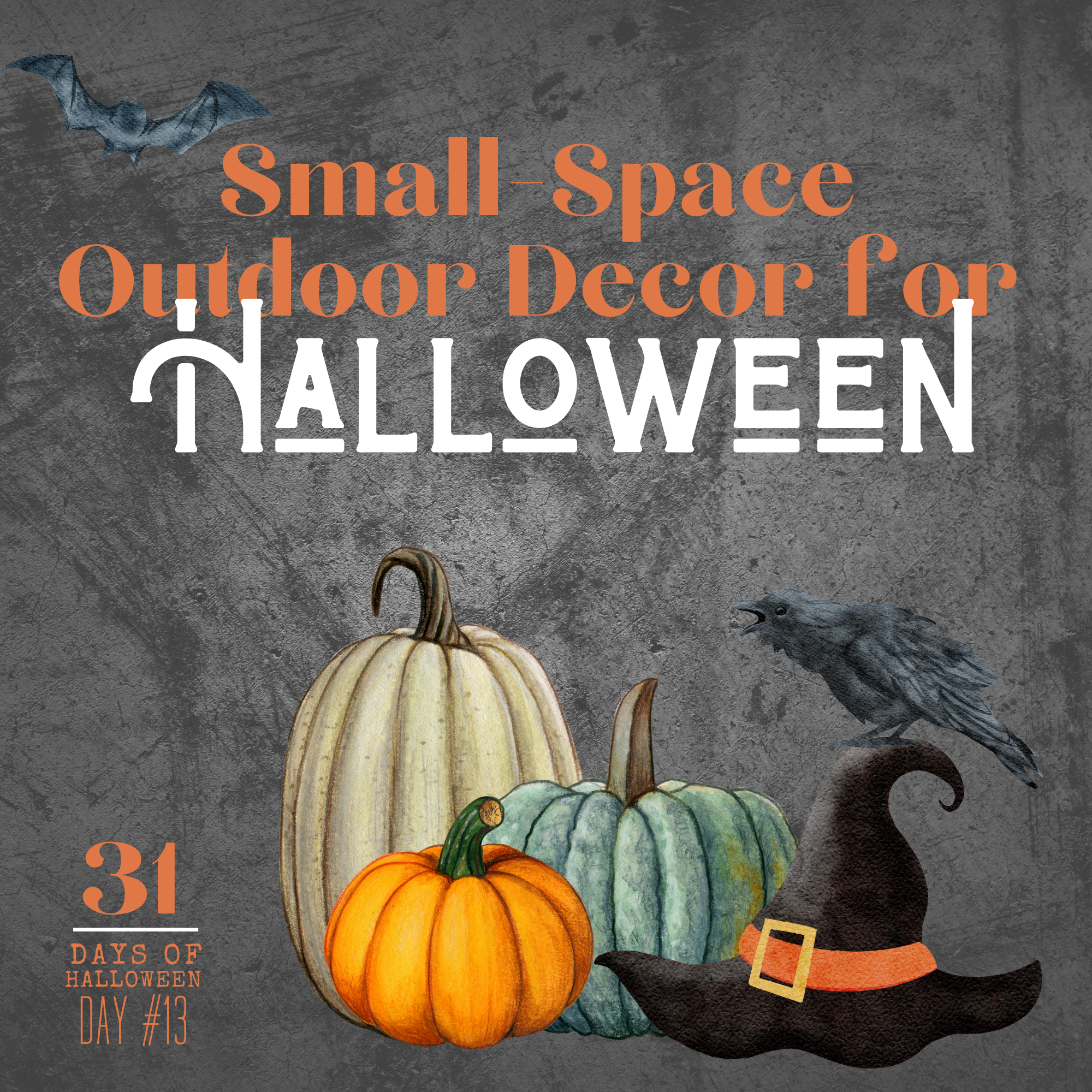 31 Days of Halloween: Day #13 …Small Porch Halloween Decor