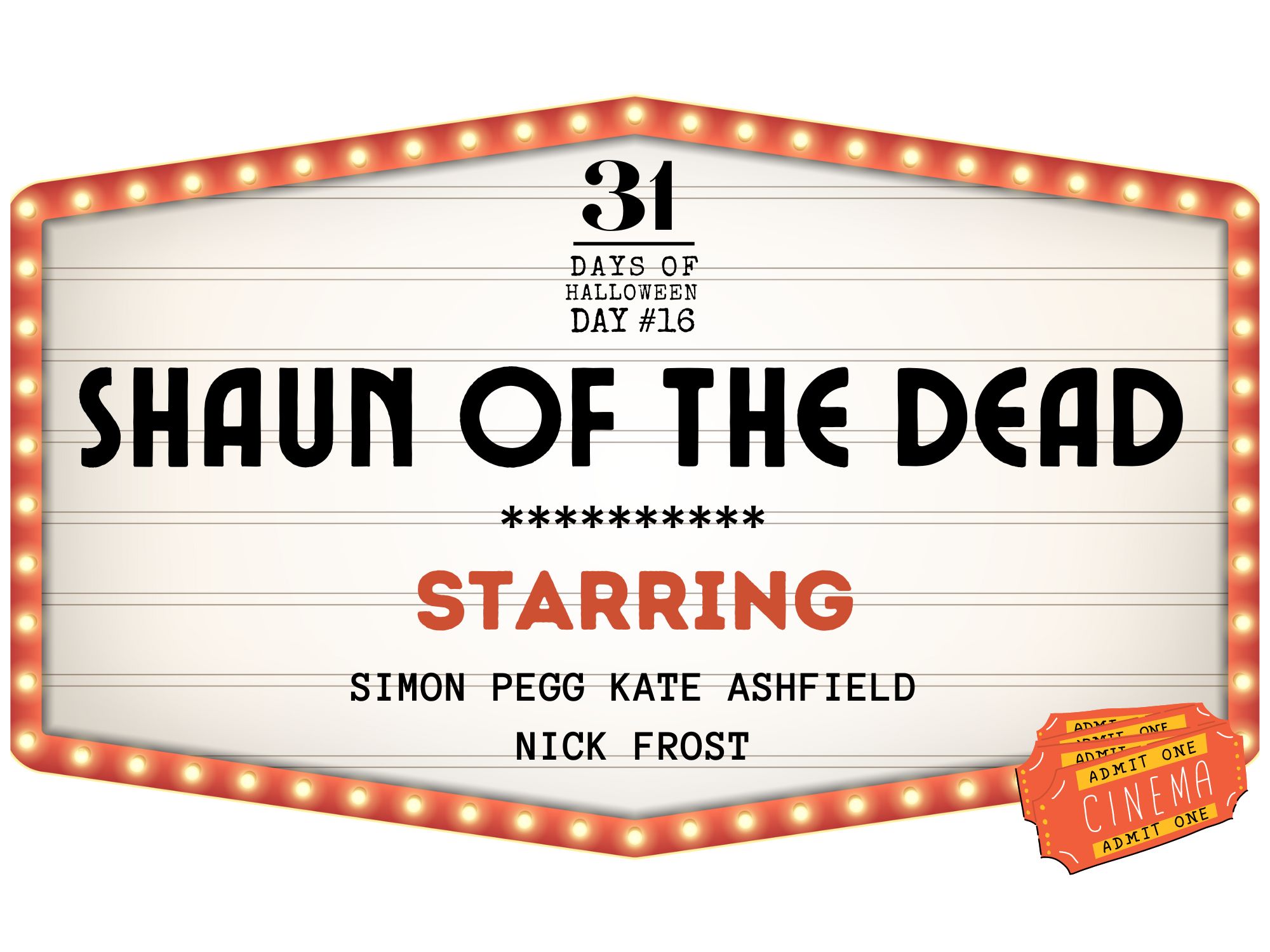 31 Days of Halloween: Day #16, Shaun of the Dead