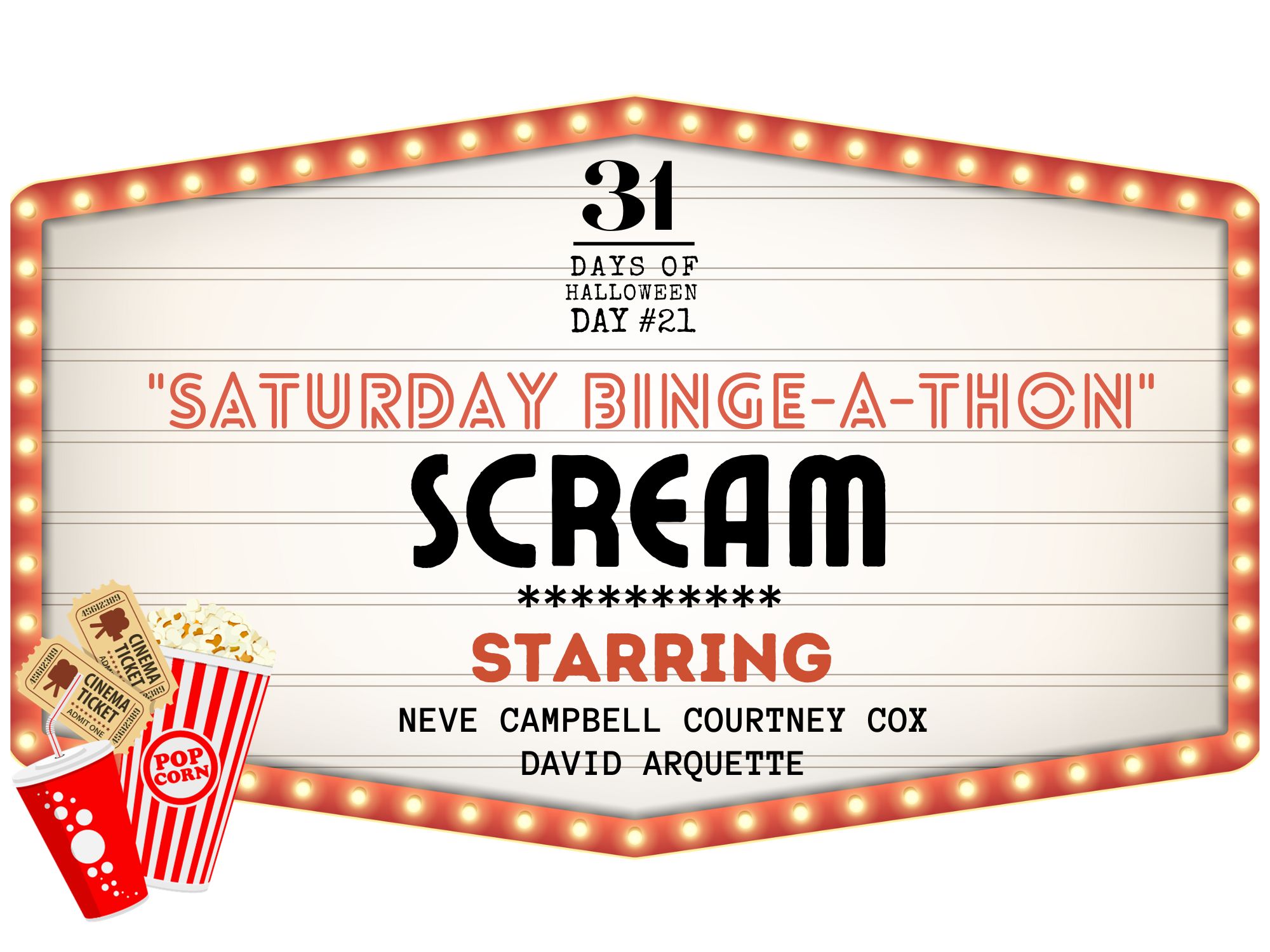 31 Days of Halloween: Day #21 Bing-A-thon, Scream (Franchise)