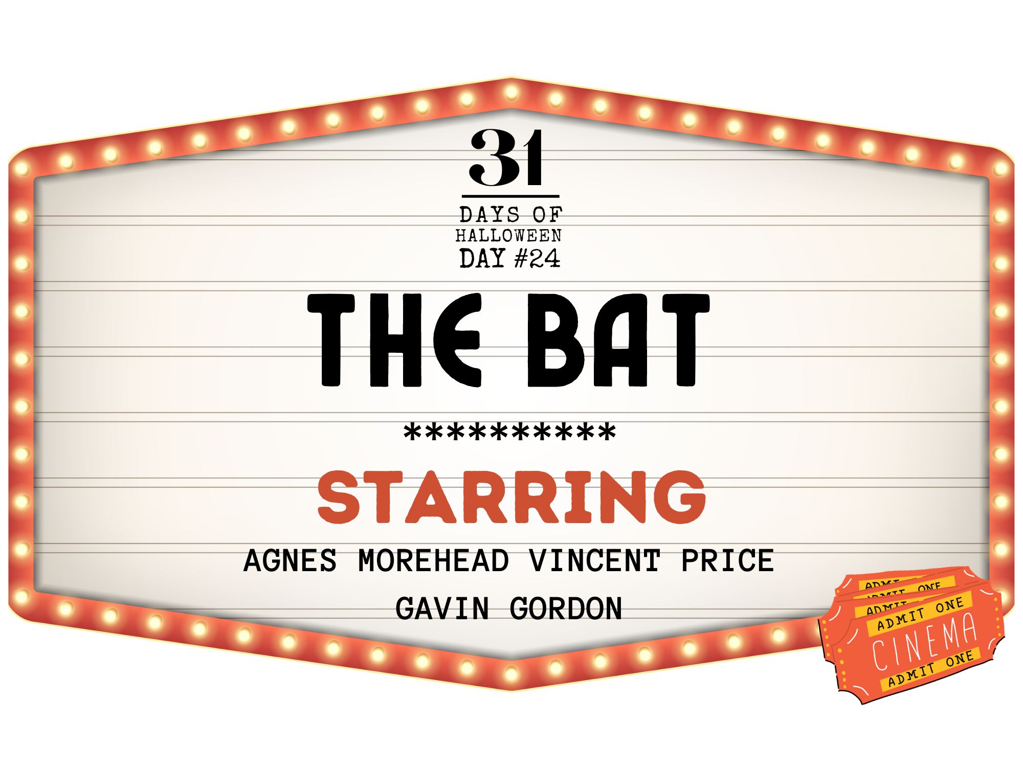 31 Days of Halloween: Day #24, The Bat (1959)