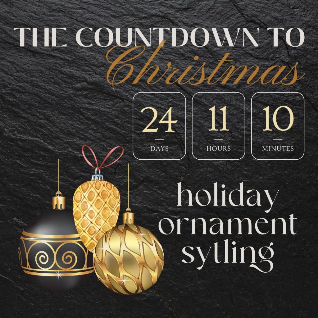The Countdown To Christmas …New Ornament Styling