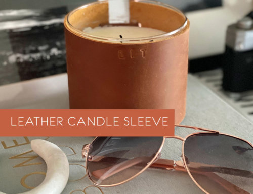 Leather Candle Sleeve